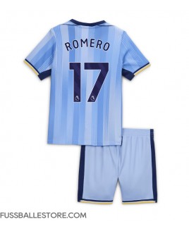 Günstige Tottenham Hotspur Cristian Romero #17 Auswärts Trikotsatzt Kinder 2024-25 Kurzarm (+ Kurze Hosen)